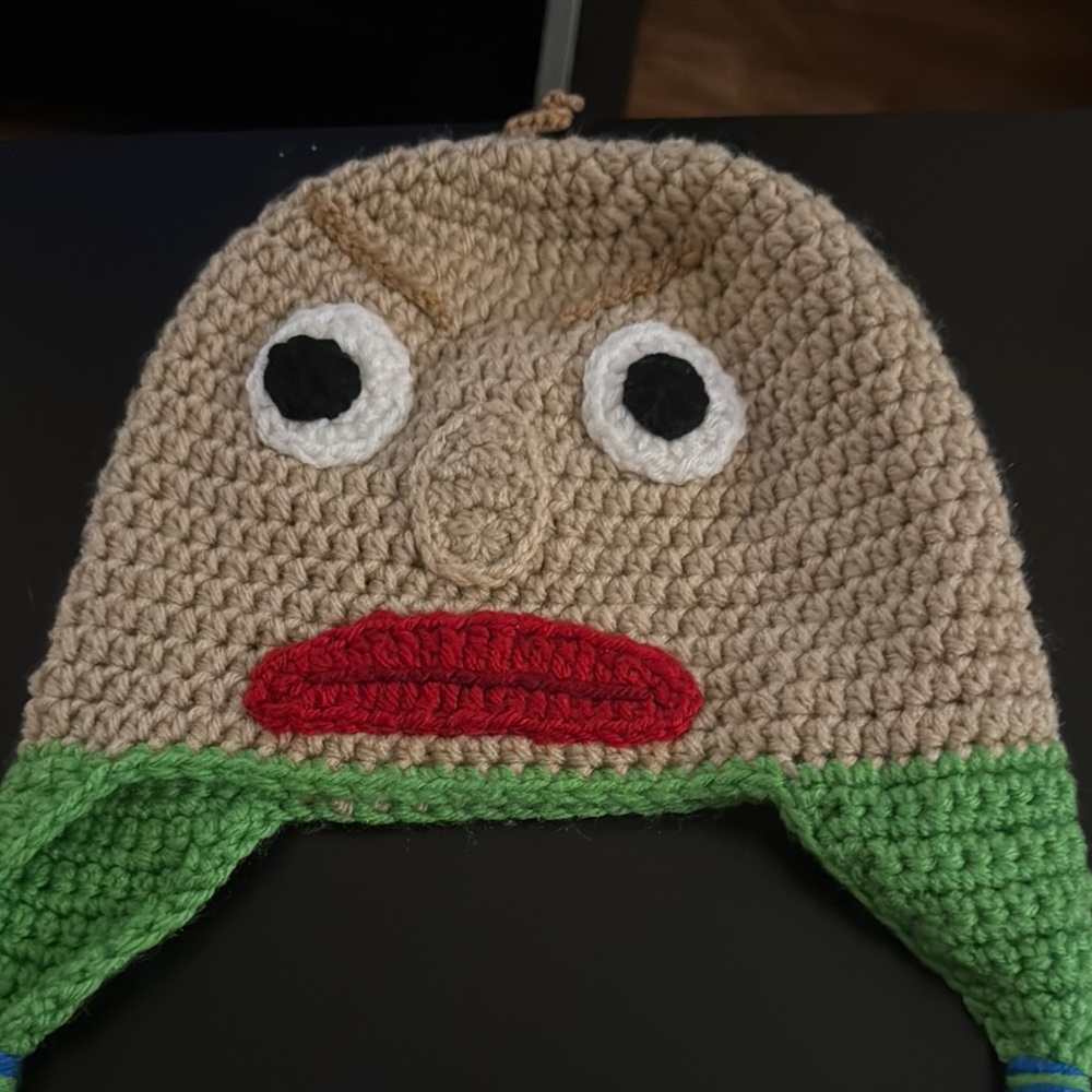 Crochet Baldi Basica  Beanie Hat